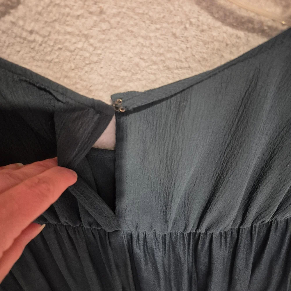 Jade Green Babydoll Blouse - Picture 4 of 5